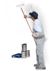 Painter and decorator at work in Warrington